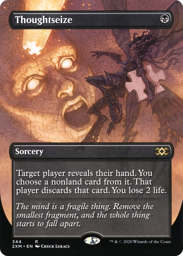 Thoughtseize (Borderless) (344) [Double Masters] foil - Deck Out Gaming