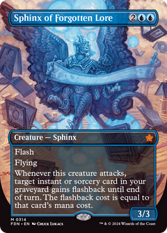 Sphinx of Forgotten Lore (Borderless) (314) [Foundations] - Deck Out Gaming