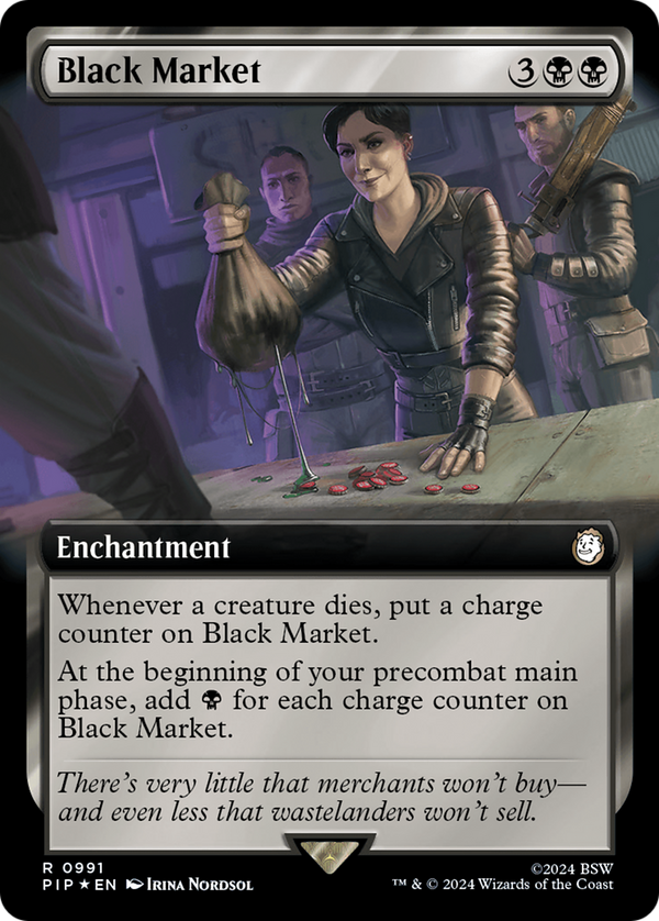 Black Market (Extended Art) (Surge Foil) (991) [Fallout] foil - Deck Out Gaming