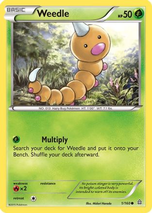 Weedle (1) [XY - Primal Clash] Reverse Holofoil - Deck Out Gaming