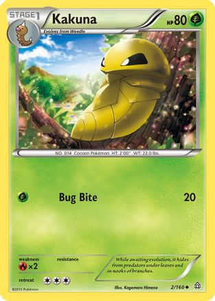 Kakuna (2) [XY - Primal Clash] Reverse Holofoil - Deck Out Gaming