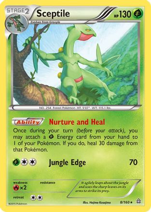 Sceptile (8) [XY - Primal Clash] Reverse Holofoil - Deck Out Gaming