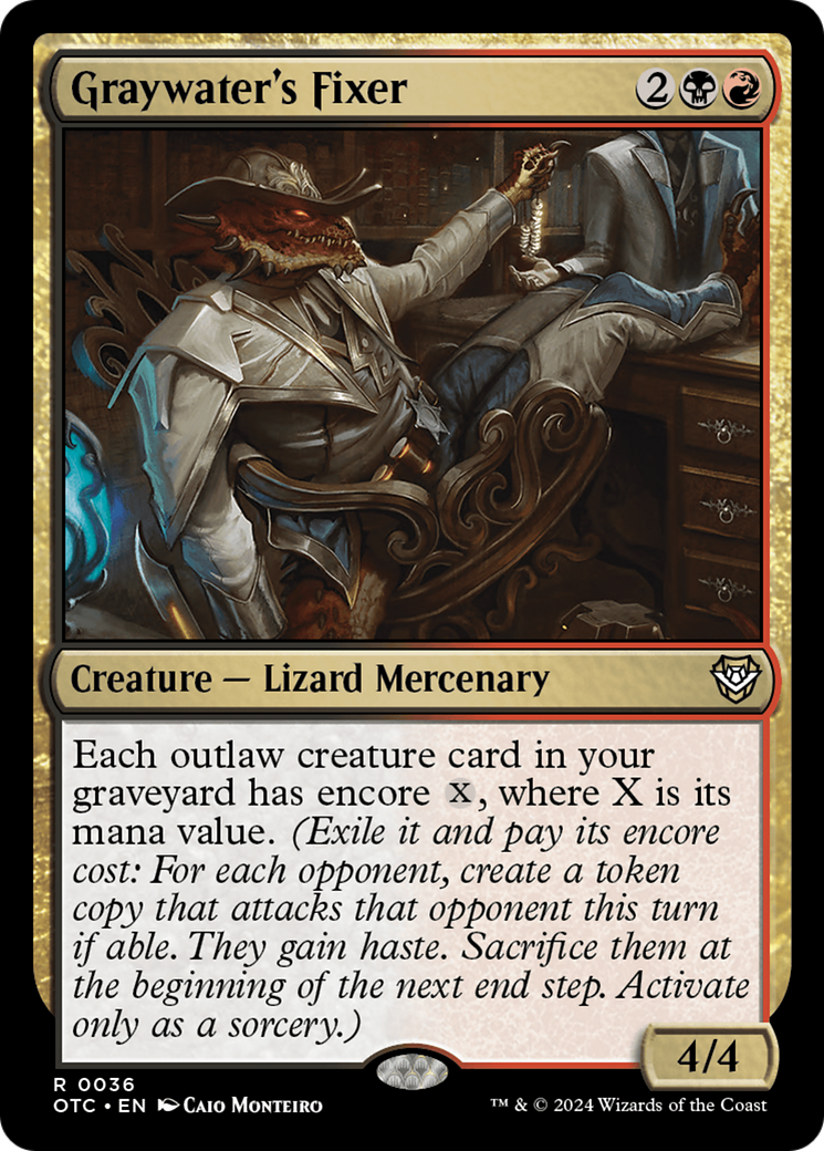 Graywater's Fixer (36) [Outlaws of Thunder Junction Commander] - Deck Out Gaming
