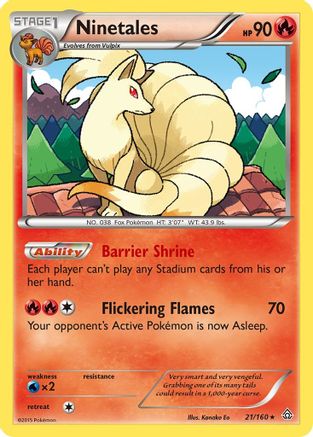 Ninetales (21) [XY - Primal Clash] Reverse Holofoil - Deck Out Gaming