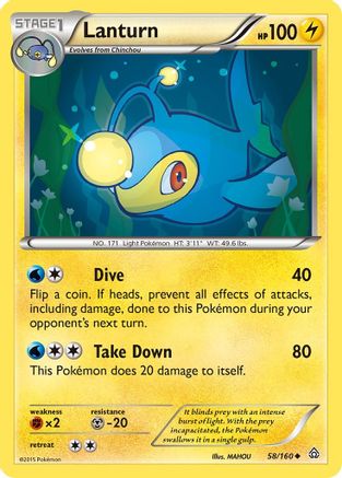 Lanturn (58) [XY - Primal Clash] Reverse Holofoil - Deck Out Gaming