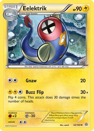 Eelektrik (63) [XY - Primal Clash] Reverse Holofoil - Deck Out Gaming