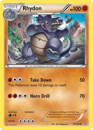Rhydon (75) [XY - Primal Clash] Reverse Holofoil - Deck Out Gaming