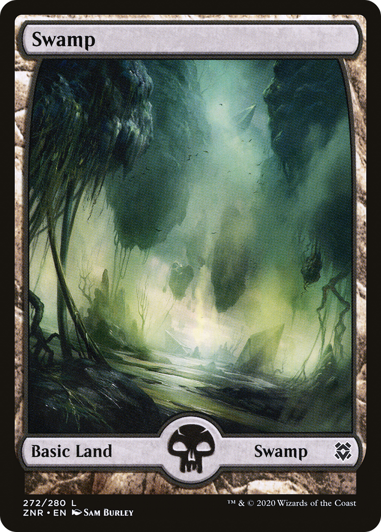 Swamp (272) - Full Art (272) [Zendikar Rising] foil - Deck Out Gaming