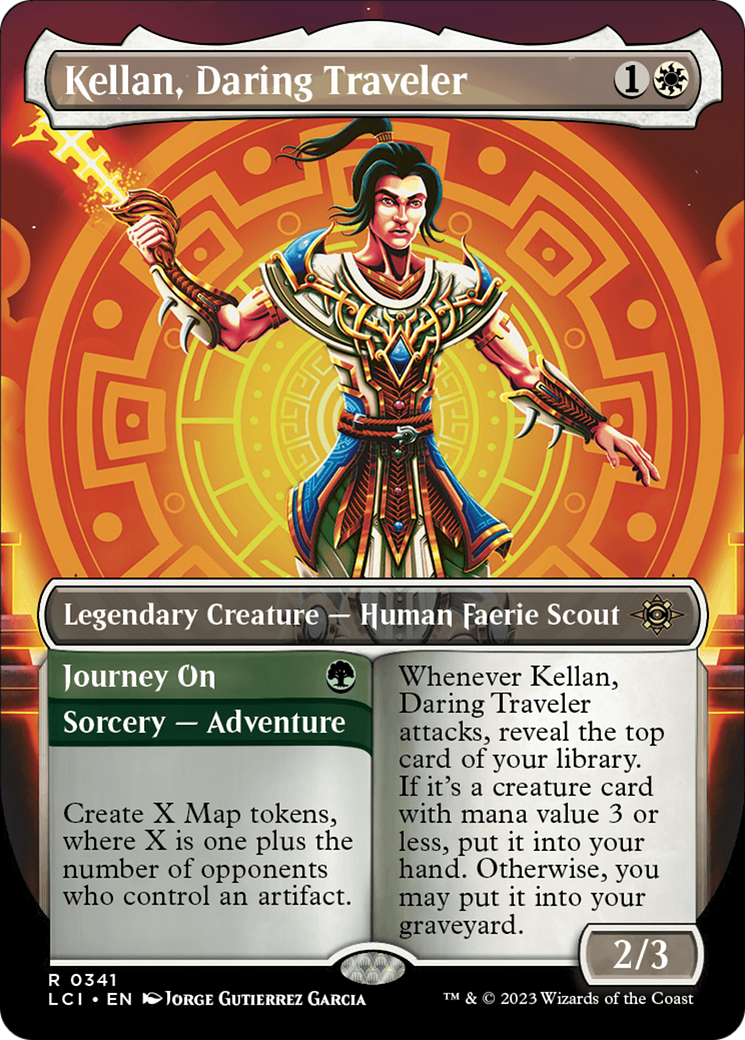 Kellan, Daring Traveler (Borderless) (341) [The Lost Caverns of Ixalan] foil - Deck Out Gaming