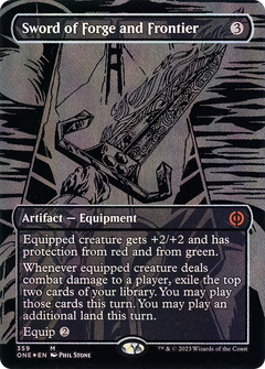 Sword of Forge and Frontier (Oil Slick Raised Foil) (359) [Phyrexia: All Will Be One] foil - Deck Out Gaming