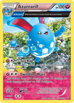 Azumarill (Alpha) (104) [XY - Primal Clash] Reverse Holofoil - Deck Out Gaming
