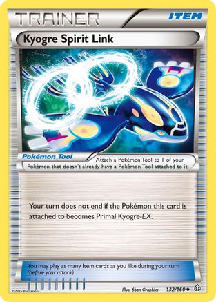 Kyogre Spirit Link (132) [XY - Primal Clash] Reverse Holofoil - Deck Out Gaming