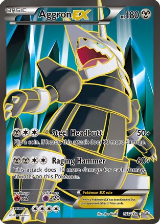 Aggron EX (153 Full Art) (153) [XY - Primal Clash] Holofoil - Deck Out Gaming