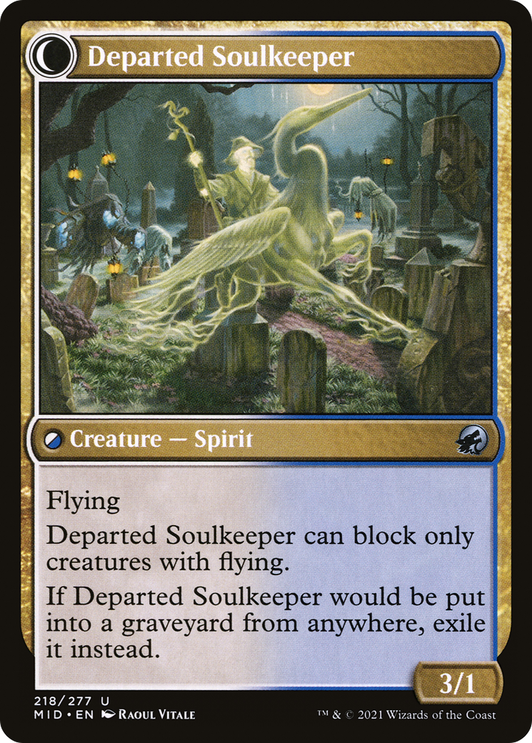 Devoted Grafkeeper // Departed Soulkeeper (218) [Innistrad: Midnight Hunt] - Deck Out Gaming