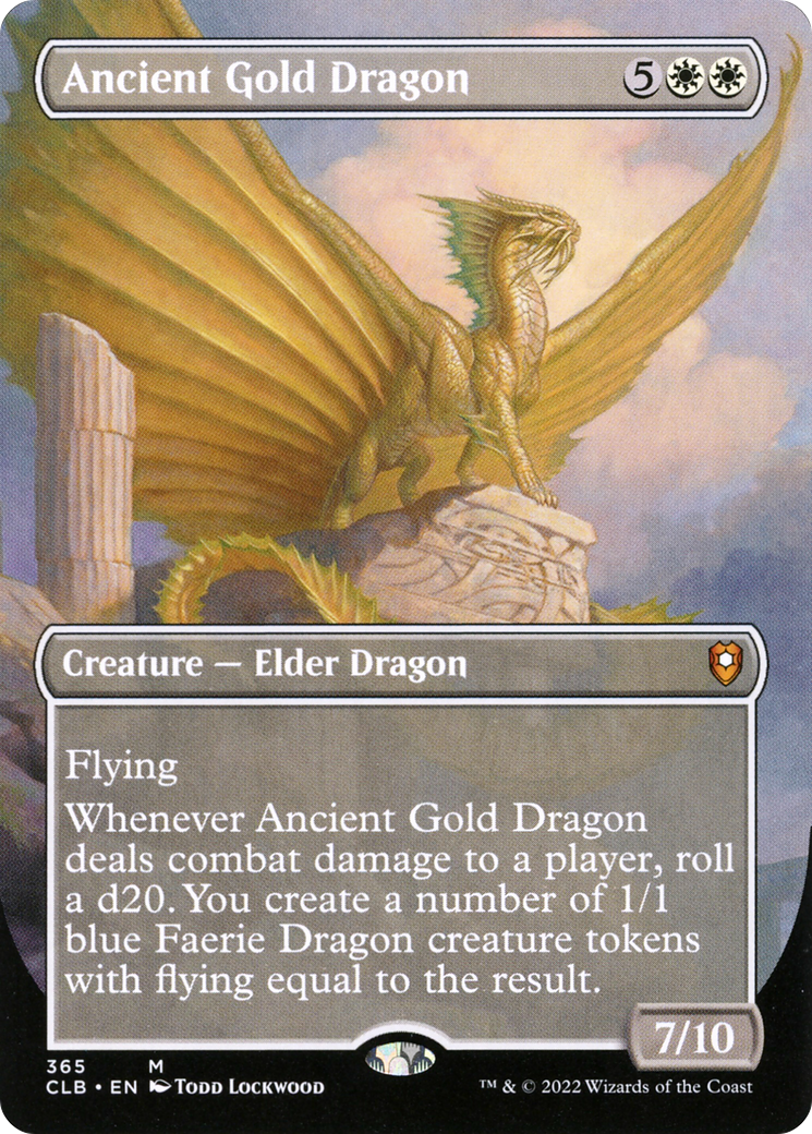 Ancient Gold Dragon (Borderless) (365) [Commander Legends: Battle for Baldur's Gate] - Deck Out Gaming
