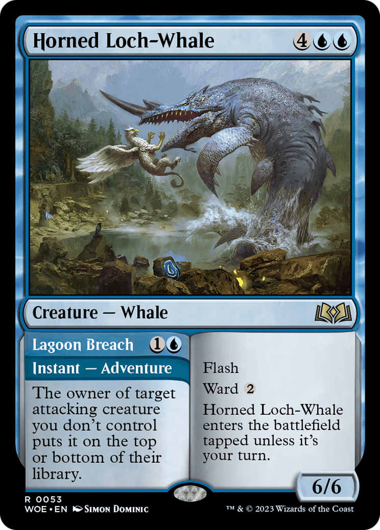 Horned Loch-Whale (53) [Wilds of Eldraine] foil - Deck Out Gaming