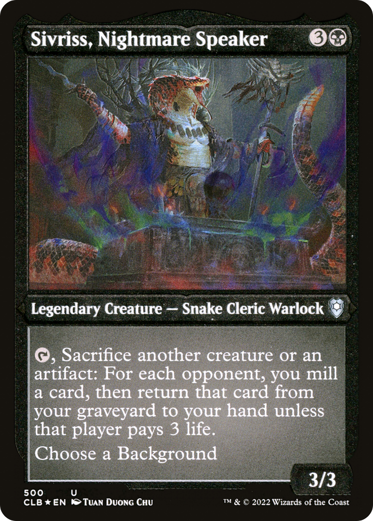 Sivriss, Nightmare Speaker (500) [Commander Legends: Battle for Baldur's Gate] etched - Deck Out Gaming