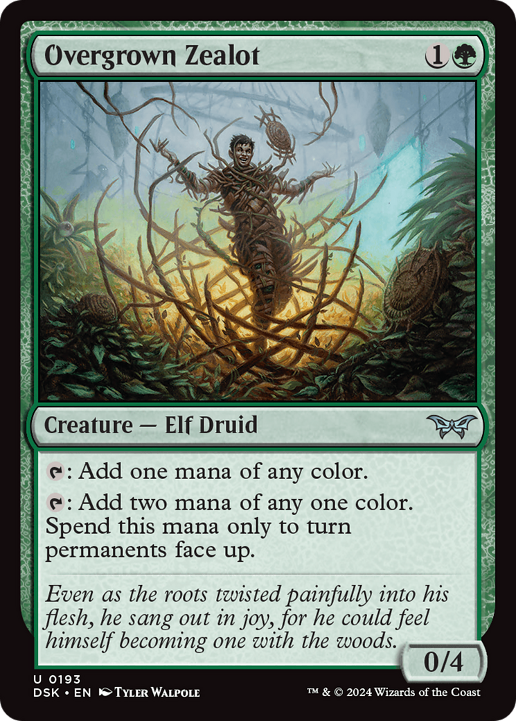 Overgrown Zealot (193) [Duskmourn: House of Horror] foil - Deck Out Gaming