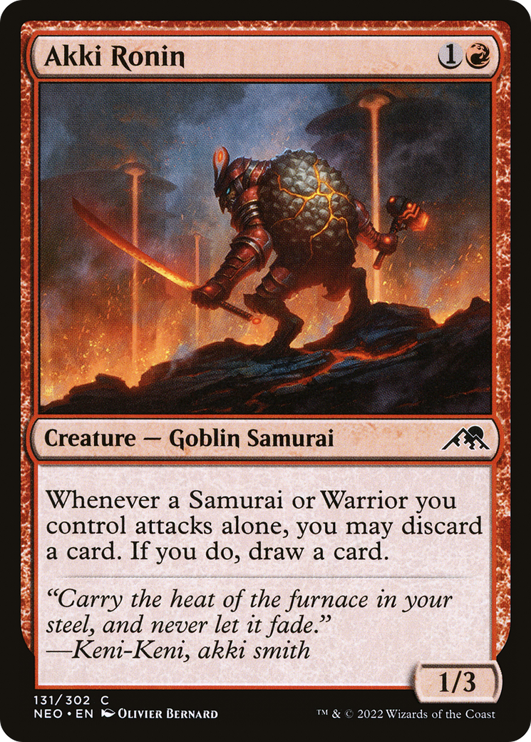 Akki Ronin (131) [Kamigawa: Neon Dynasty] foil - Deck Out Gaming