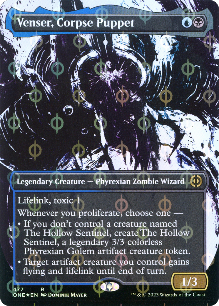 Venser, Corpse Puppet (Showcase) (Step-and-Compleat Foil) (477) [Phyrexia: All Will Be One] foil - Deck Out Gaming