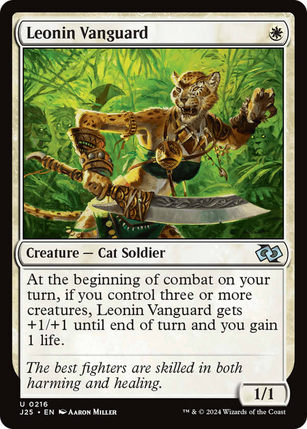 Leonin Vanguard (216) [Foundations Jumpstart] - Deck Out Gaming