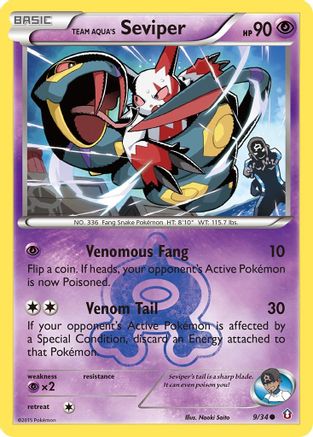 Team Aqua's Seviper (9) [Double Crisis] Reverse Holofoil - Deck Out Gaming