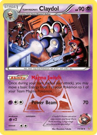 Team Magma's Claydol (11) [Double Crisis] Reverse Holofoil - Deck Out Gaming