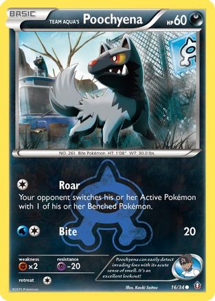Team Aqua's Poochyena (16) [Double Crisis] Reverse Holofoil - Deck Out Gaming