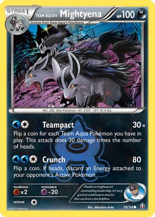 Team Aqua's Mightyena (18) [Double Crisis] Reverse Holofoil - Deck Out Gaming