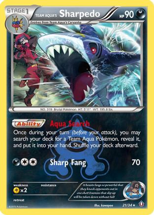 Team Aqua's Sharpedo (21) [Double Crisis] Reverse Holofoil - Deck Out Gaming