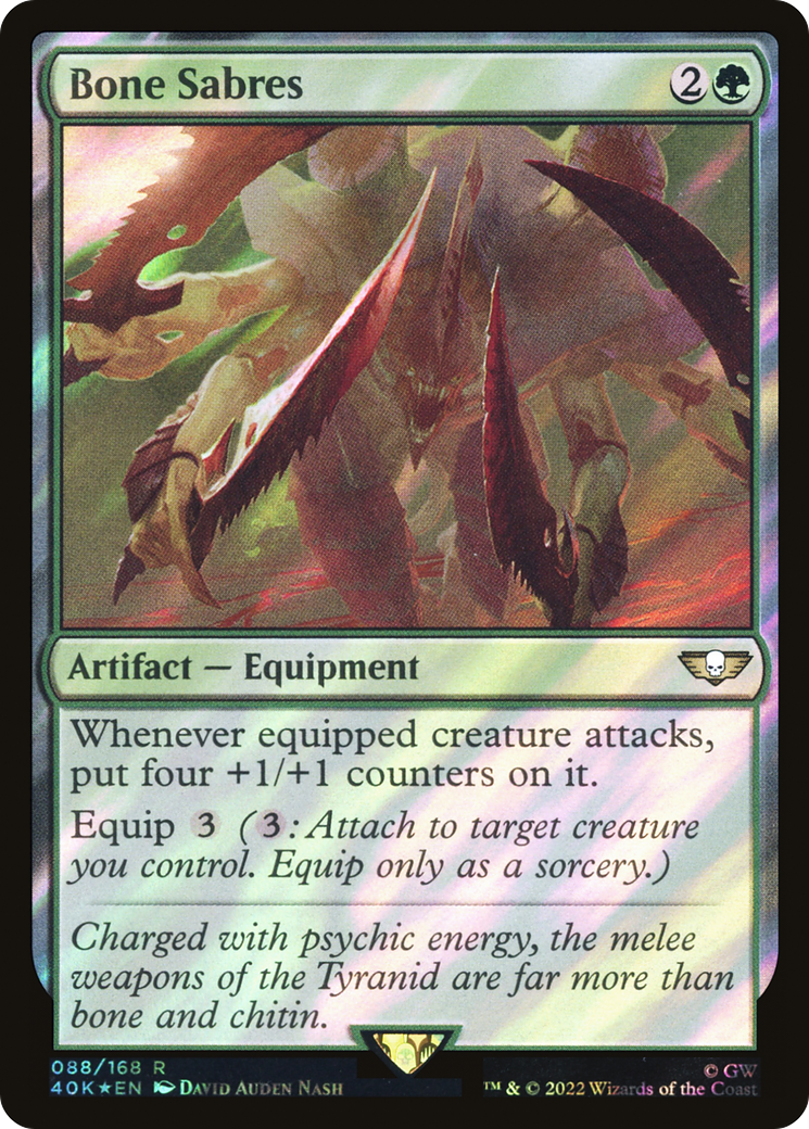 Bone Sabres (Surge Foil) (88) [Warhammer 40,000 Commander] foil - Deck Out Gaming