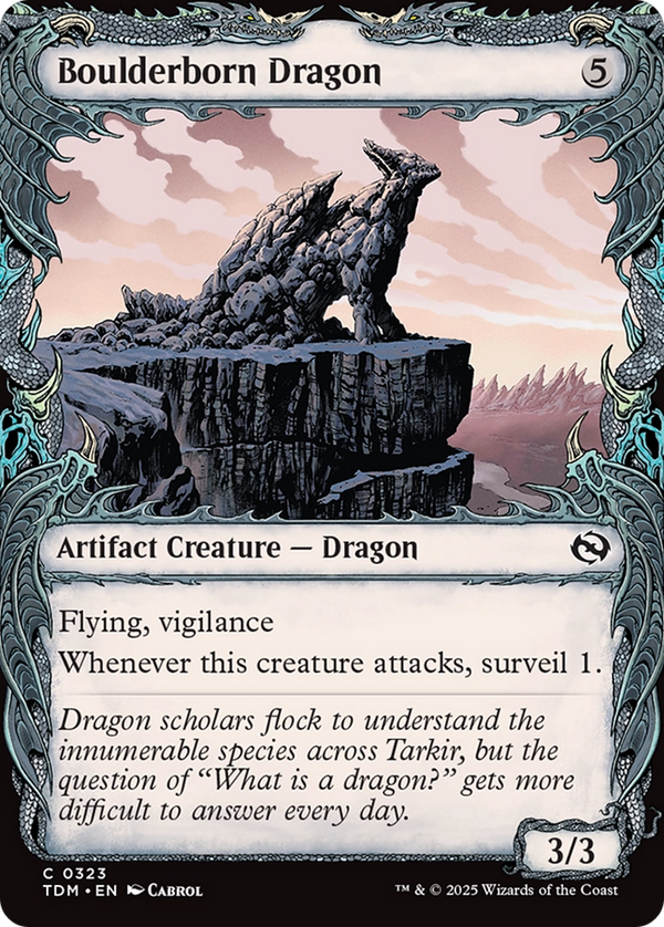 Boulderborn Dragon (Showcase) (323) [Tarkir: Dragonstorm] - Deck Out Gaming