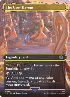 The Grey Havens (Borderless) (443) [The Lord of the Rings: Tales of Middle-earth] foil - Deck Out Gaming