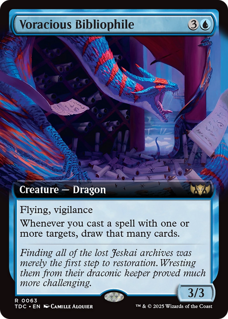Voracious Bibliophile (Extended Art) (63) [Commander: Tarkir: Dragonstorm] - Deck Out Gaming