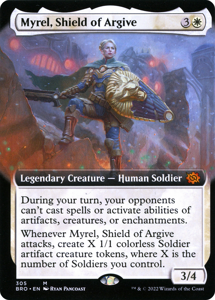 Myrel, Shield of Argive (Extended Art) (305) [The Brothers' War] foil - Deck Out Gaming