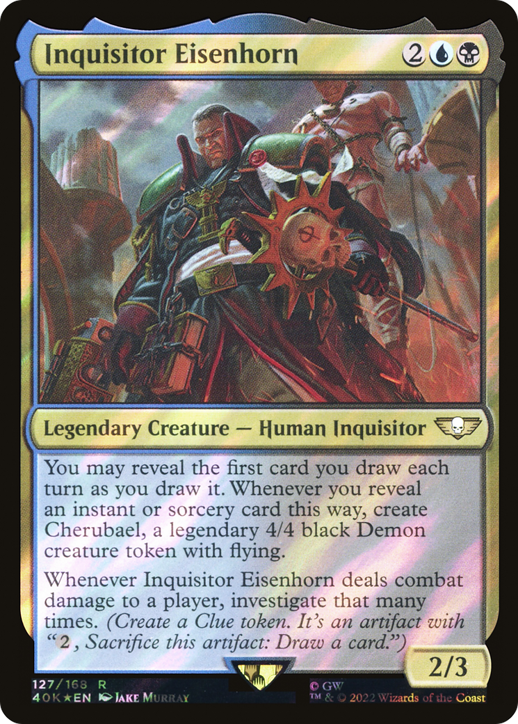 Inquisitor Eisenhorn (Surge Foil) (127) [Warhammer 40,000 Commander] foil - Deck Out Gaming