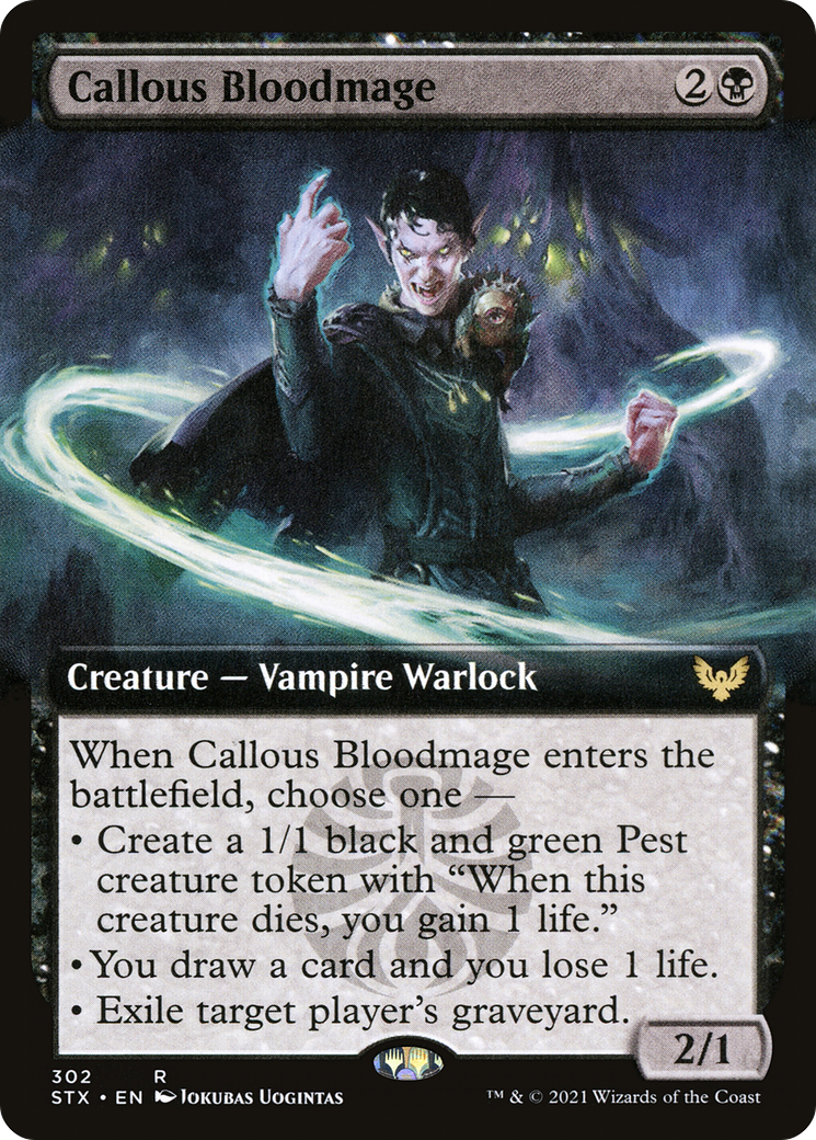 Callous Bloodmage (Extended Art) (302) [Strixhaven: School of Mages] - Deck Out Gaming