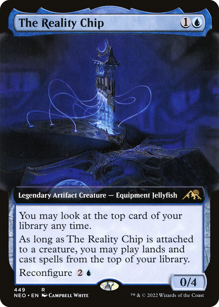 The Reality Chip (Extended Art) (449) [Kamigawa: Neon Dynasty] - Deck Out Gaming