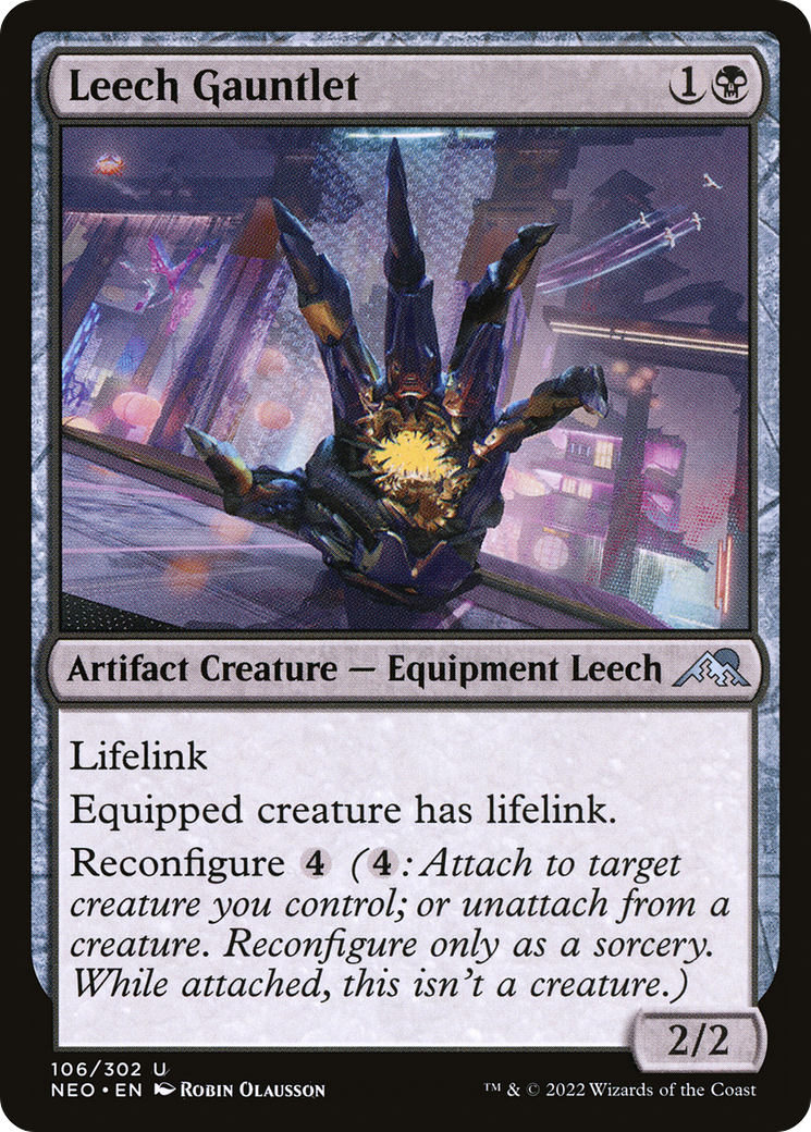 Leech Gauntlet (106) [Kamigawa: Neon Dynasty] foil - Deck Out Gaming