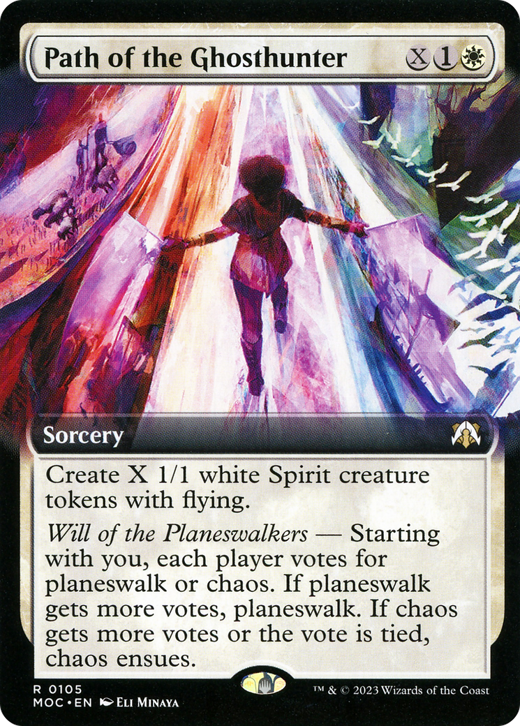 Path of the Ghosthunter (Extended Art) (105) [March of the Machine Commander] foil - Deck Out Gaming