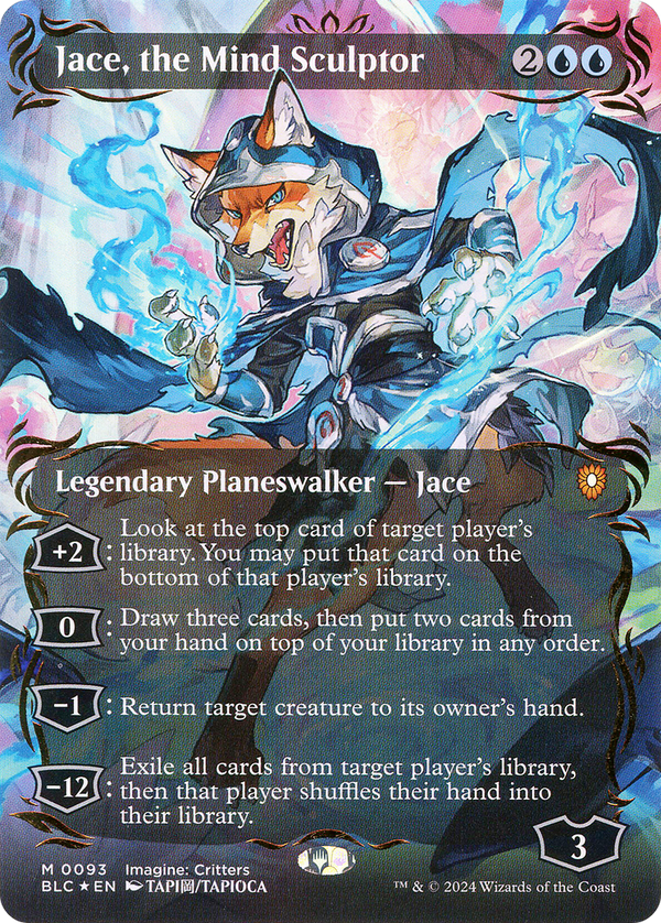 Jace, the Mind Sculptor (Borderless) (Raised Foil) (93) [Bloomburrow Commander] foil - Deck Out Gaming