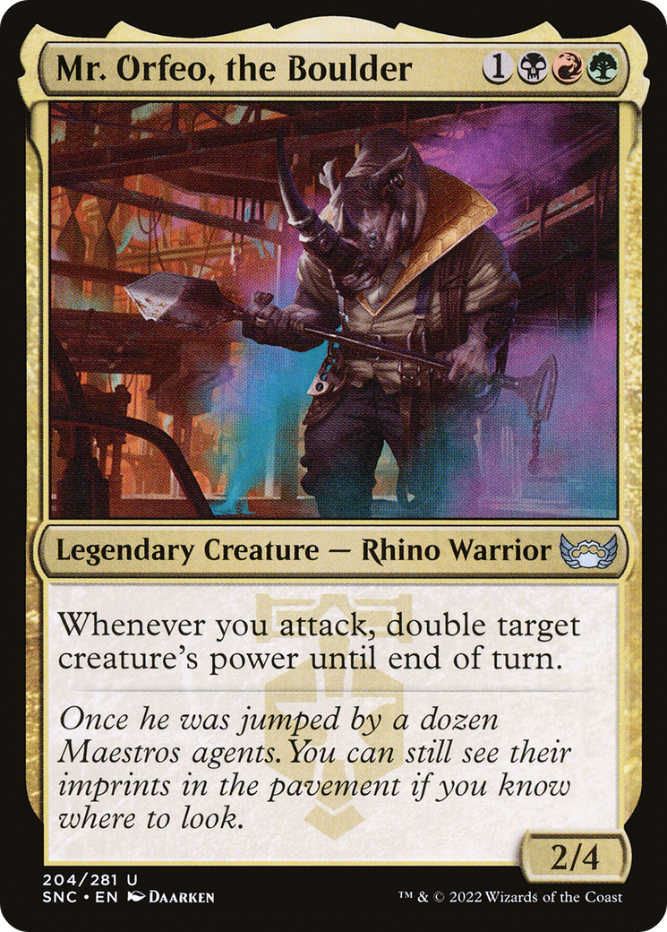 Mr. Orfeo, the Boulder (204) [Streets of New Capenna] - Deck Out Gaming