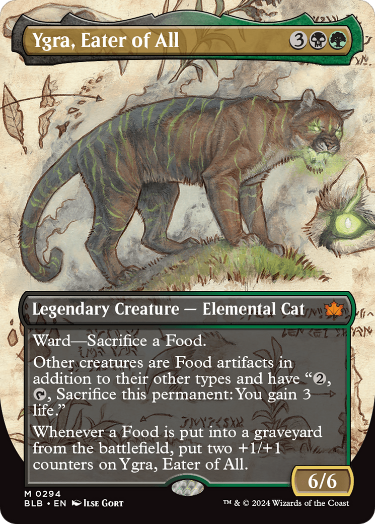 Ygra, Eater of All (Borderless) (294) [Bloomburrow] foil - Deck Out Gaming