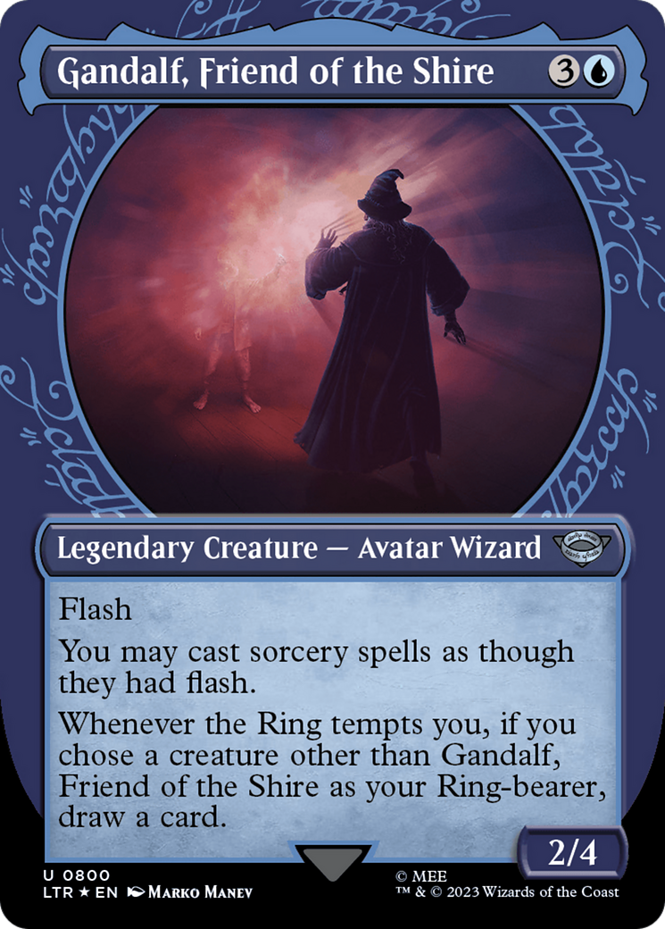 Gandalf, Friend of the Shire (Showcase) (Surge Foil) (800) [The Lord of the Rings: Tales of Middle-earth] foil - Deck Out Gaming