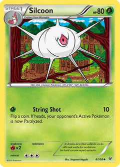 Silcoon (4) [XY - Roaring Skies] Reverse Holofoil - Deck Out Gaming