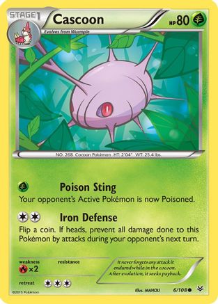 Cascoon (6) [XY - Roaring Skies] - Deck Out Gaming