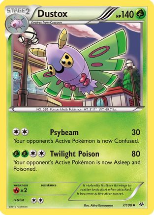 Dustox (7) (7) [XY - Roaring Skies] Reverse Holofoil - Deck Out Gaming