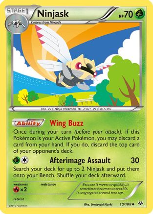 Ninjask (10) [XY - Roaring Skies] Reverse Holofoil - Deck Out Gaming