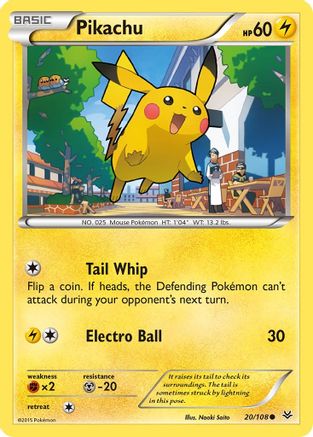 Pikachu (20) [XY - Roaring Skies] Reverse Holofoil - Deck Out Gaming