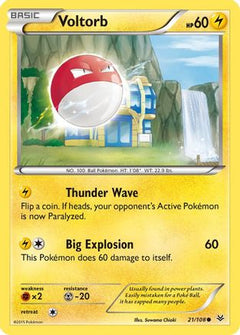 Voltorb (21) [XY - Roaring Skies] Reverse Holofoil - Deck Out Gaming